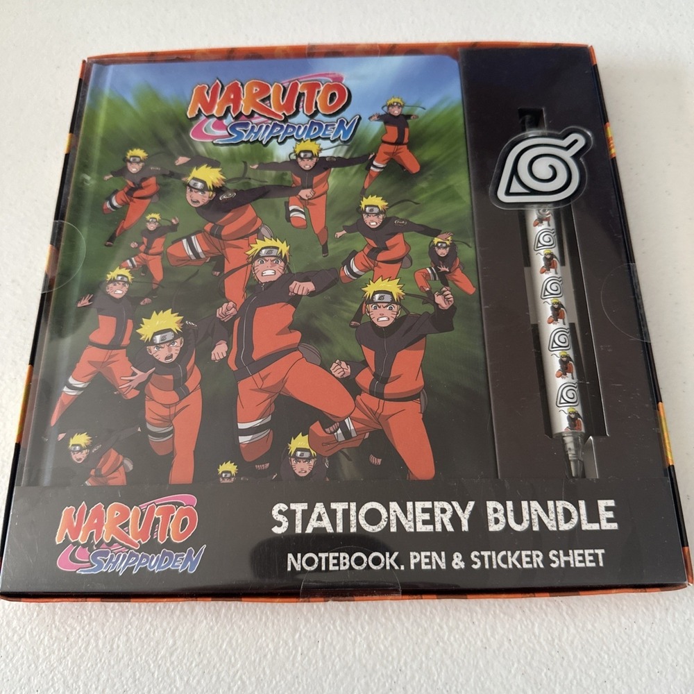 Naruto Shippuden Stationery Bundle Notebook Pen Topper Holographic Sticker